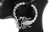 Women Earrings Set Hoop Fashion Jewelry Silver Metal Scorpion Bling Hook Closer